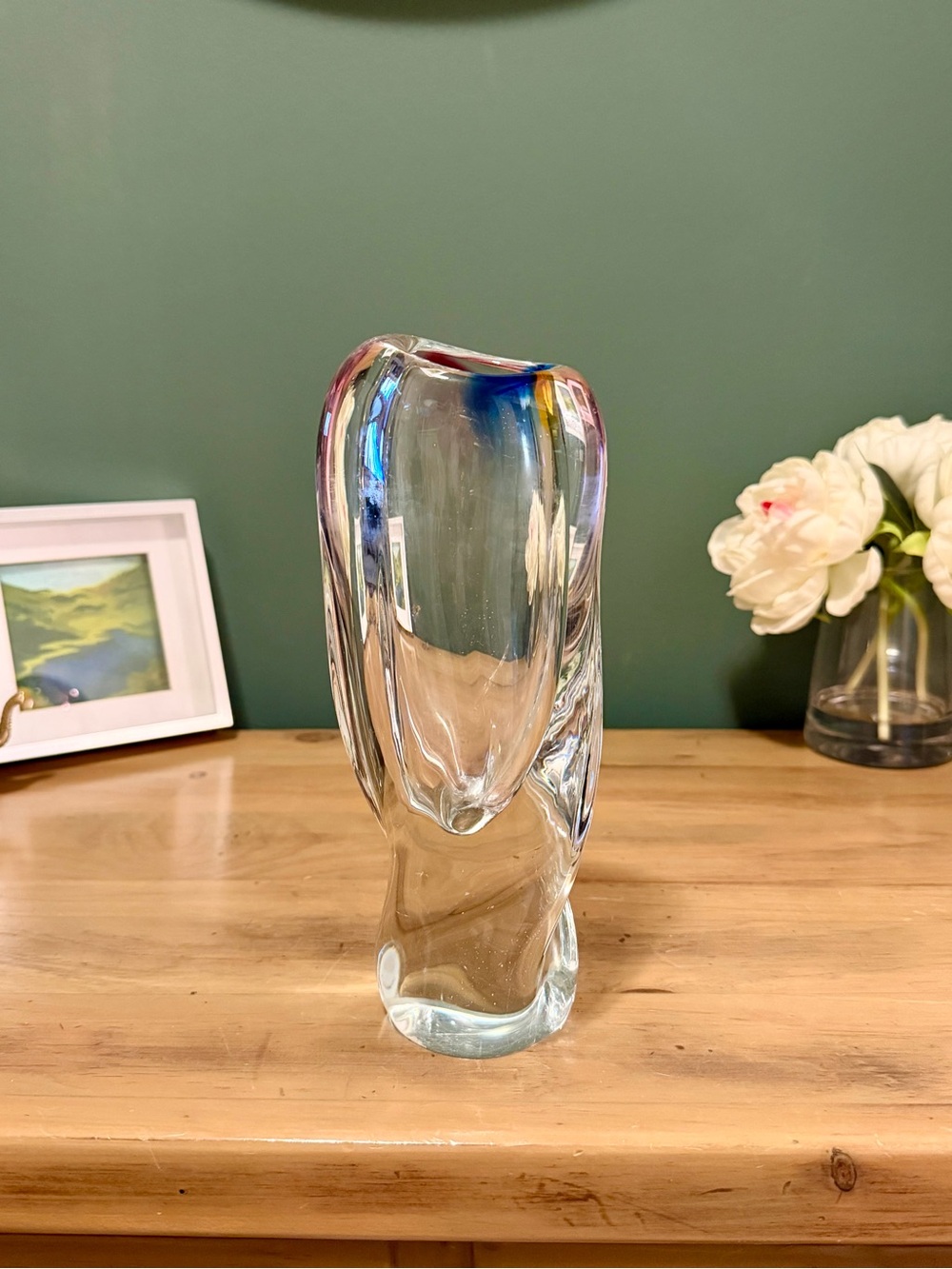 Vintage Czech Art Glass Vase Josef Rozinek Lover Era